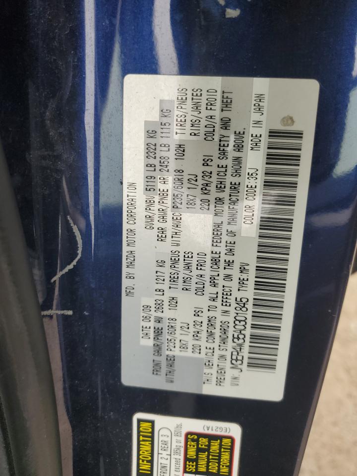 2010 Mazda CX-7 VIN JM3ER4W35A0301845 Copart auction photo, front end / rear end damage thumbnail 14