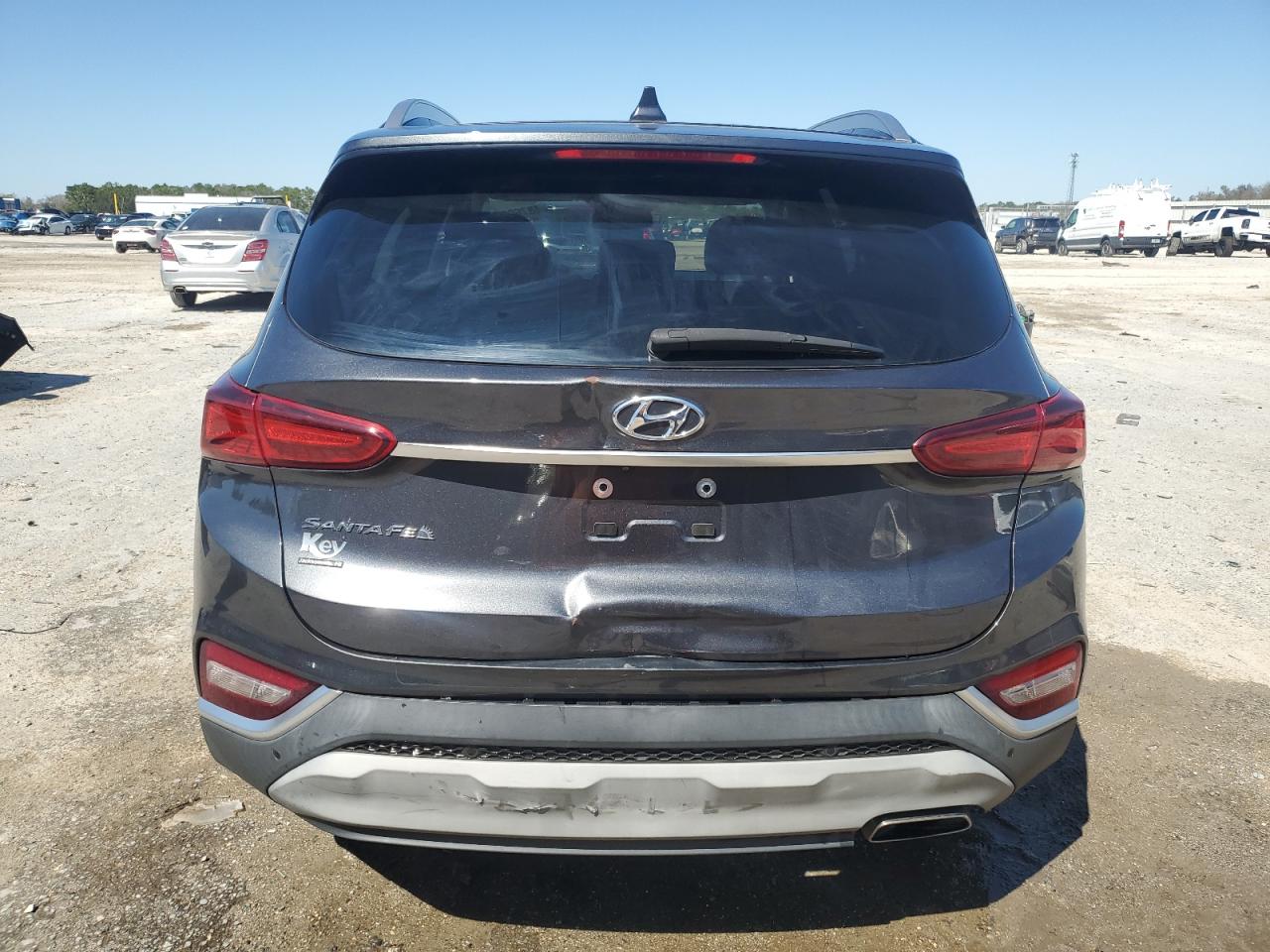 2020 Hyundai Santa Fe VIN 5NMS33AD1LH240651 Copart auction photo, side / front end damage thumbnail 6