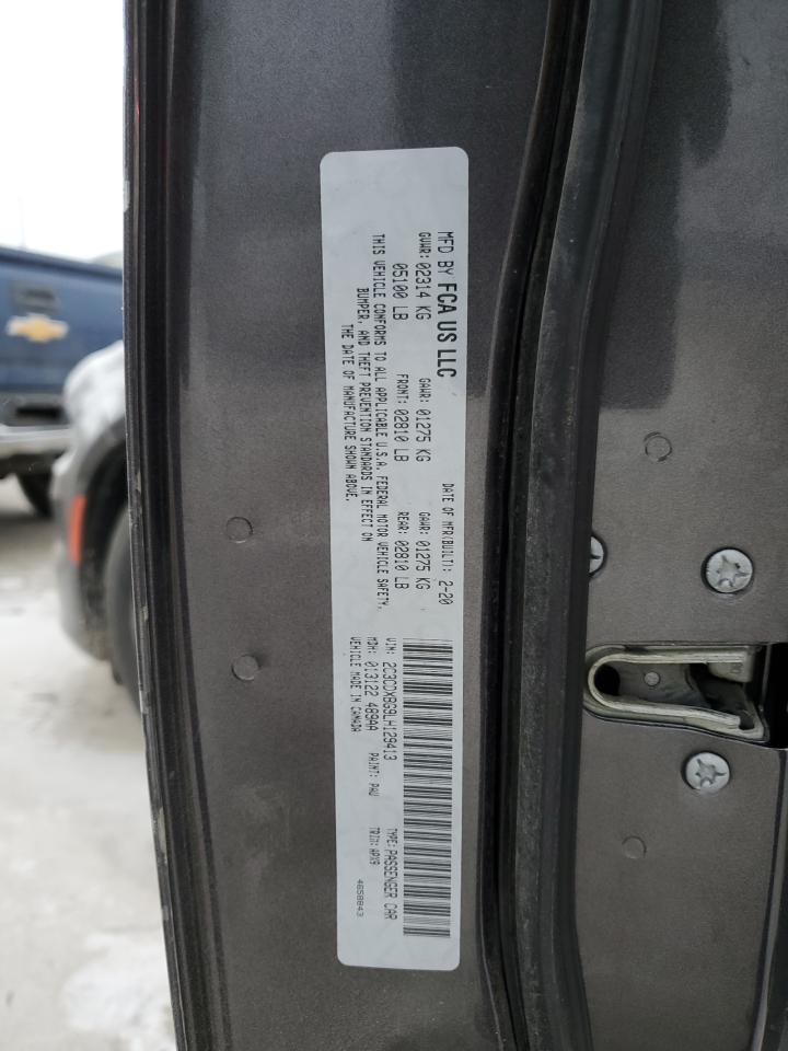 2020 Dodge Charger VIN 2C3CDXBG9LH129413 Copart auction photo, rear end / front end damage thumbnail 12
