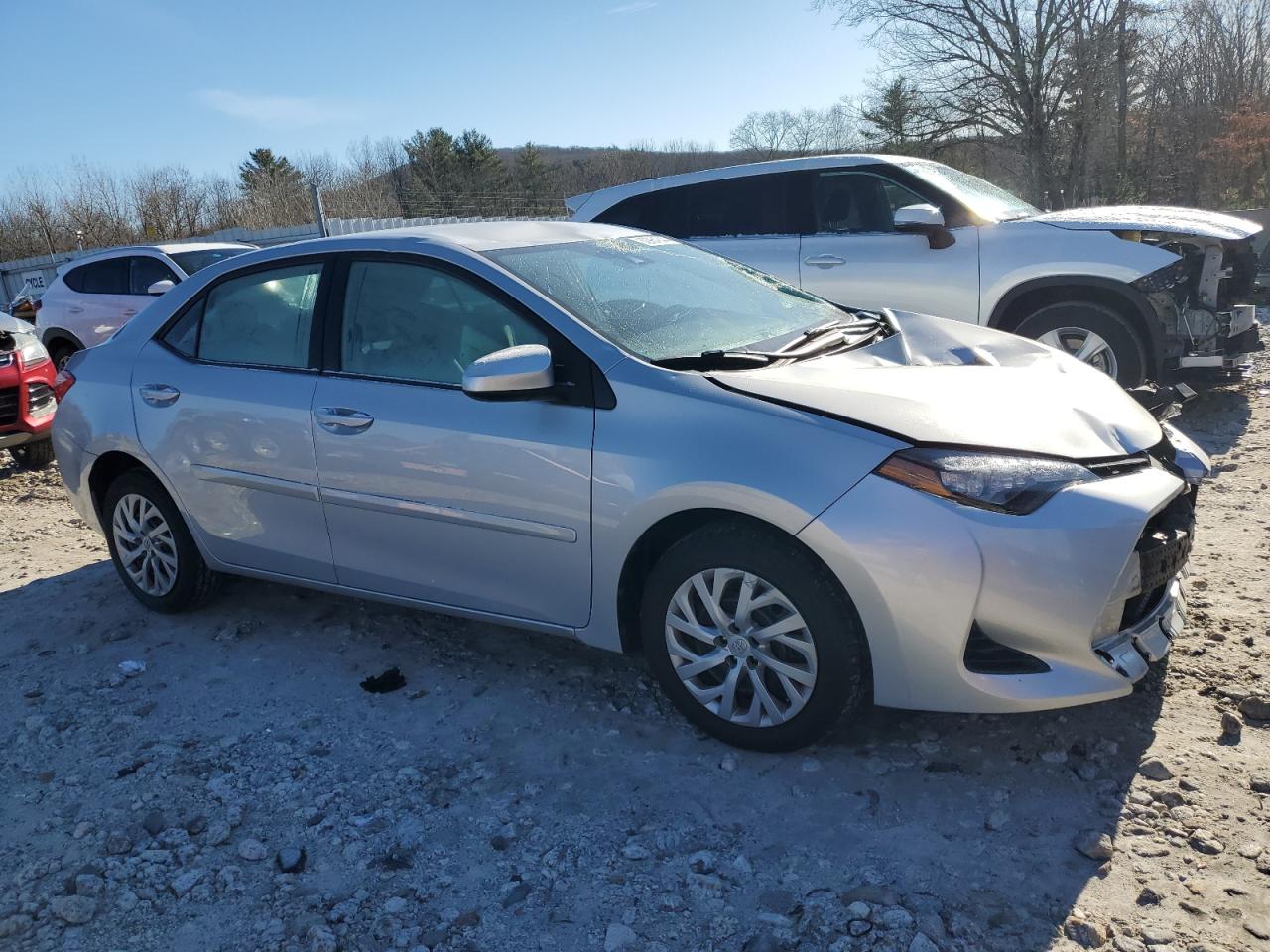 2017 Toyota Corolla VIN 5YFBURHE2HP570472 Copart auction photo, front end / top/roof damage thumbnail 4