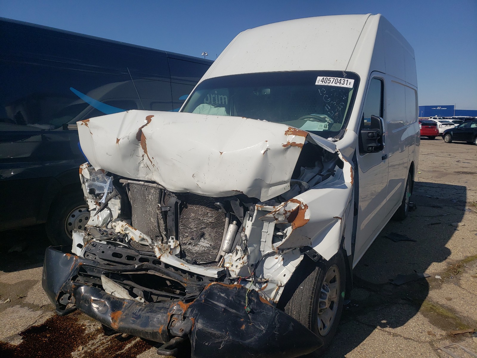 2014 Nissan NV VIN 1N6AF0LYXEN106502 Copart auction photo, front end damage thumbnail 2