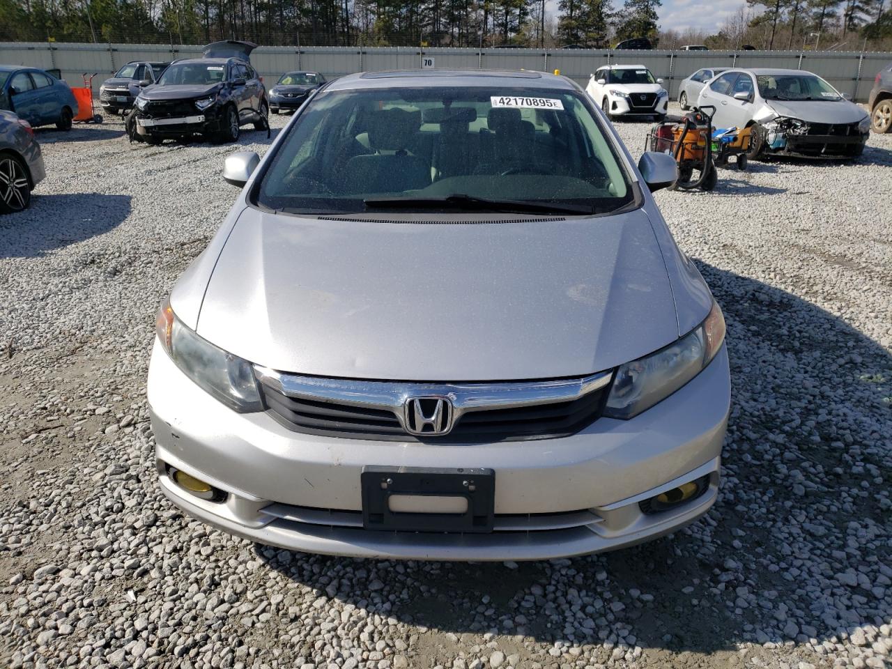 2012 Honda Civic VIN 19XFB2F87CE340772 Copart auction photo, rear end damage thumbnail 5