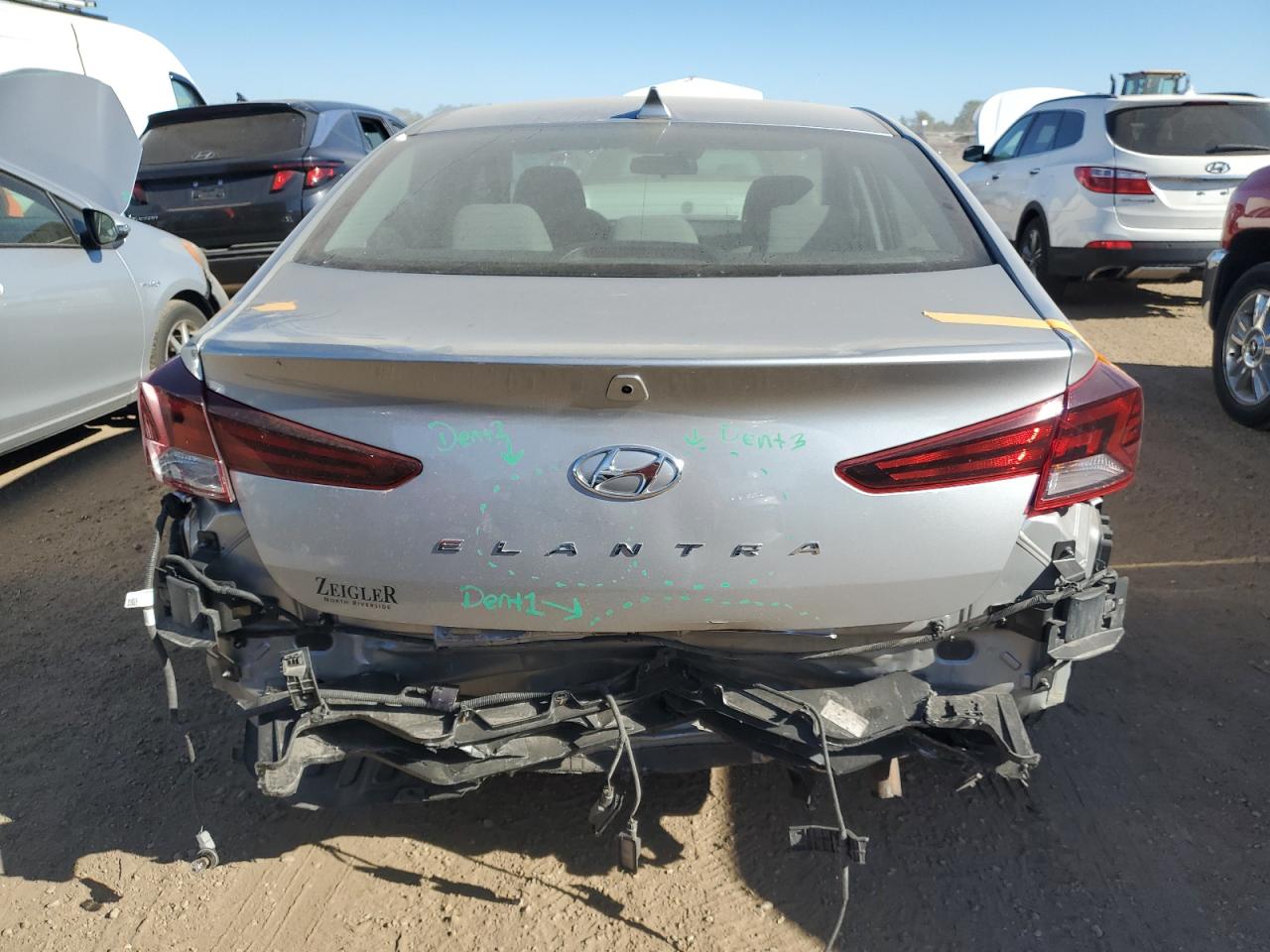 2020 Hyundai Elantra VIN 5NPD84LF3LH551077 Copart auction photo, rear end damage thumbnail 6