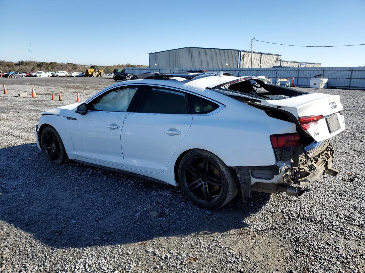 2019 Audi A5 VIN WAUENCF58KA006294 Copart auction photo, side / rear end damage thumbnail 2