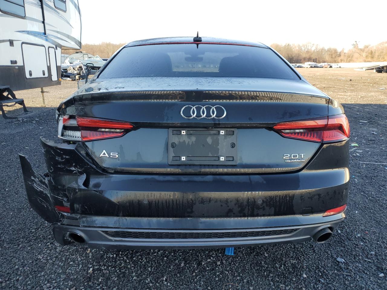 2018 Audi A5 VIN WAUTNAF56JA005249 Copart auction photo, rear end / minor dent/scratches damage thumbnail 6