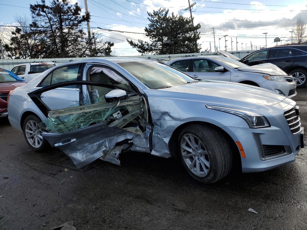 2017 Cadillac CTS VIN 1G6AP5SX7H0211220 Copart auction photo, side / front end damage thumbnail 4