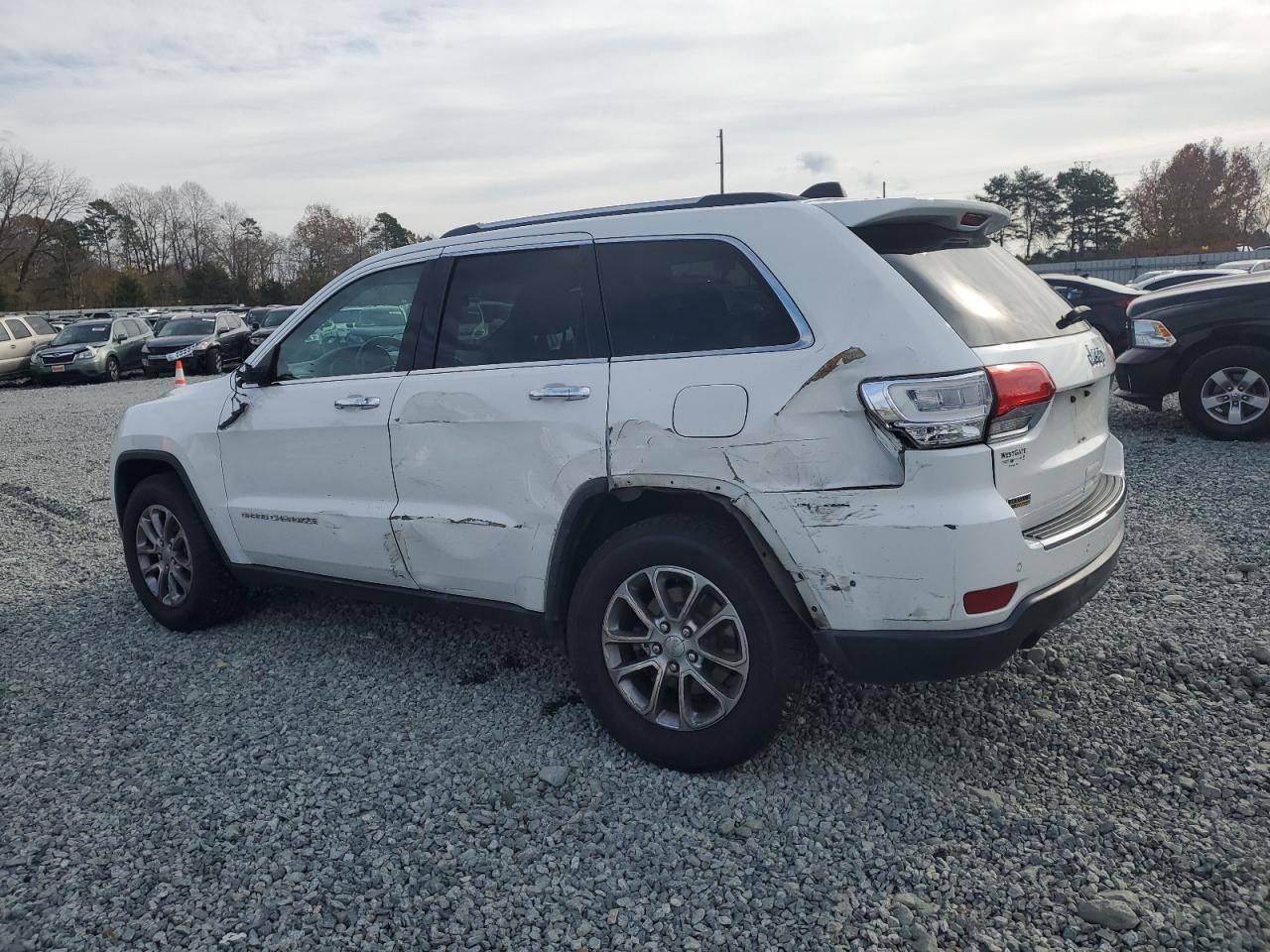 2014 Jeep Grand Cherokee VIN 1C4RJEBG6EC559957 Copart auction photo, side / rear end damage thumbnail 2