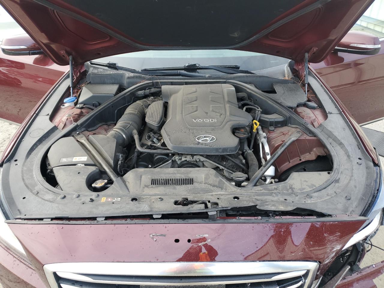 2016 Hyundai Genesis VIN KMHGN4JE6GU140067 Copart auction photo, front end damage thumbnail 11