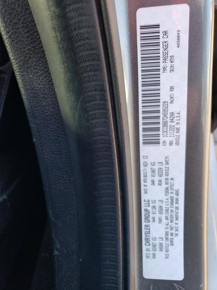 2013 Chrysler 200 VIN 1C3CCBBB7DN595229 Copart auction photo, front end / minor dent/scratches damage thumbnail 12