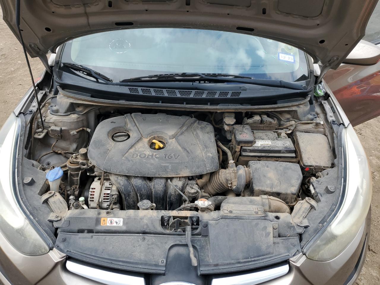 2016 Hyundai Elantra VIN 5NPDH4AE8GH784534 Copart auction photo, vandalism damage thumbnail 11