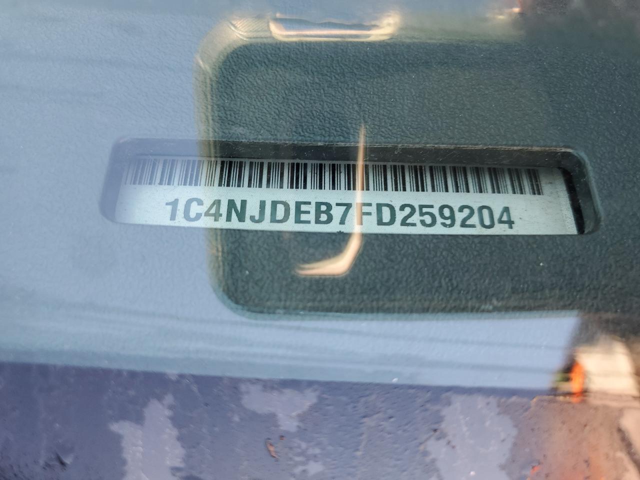 2015 Jeep Compass VIN 1C4NJDEB7FD259204 Copart auction photo, front end damage thumbnail 13