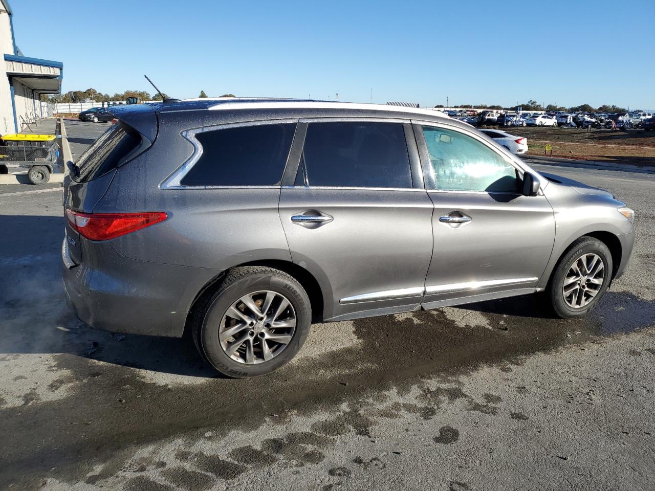 2015 Infiniti QX60 VIN 5N1AL0MN5FC519582 Copart auction photo, side / front end damage thumbnail 3