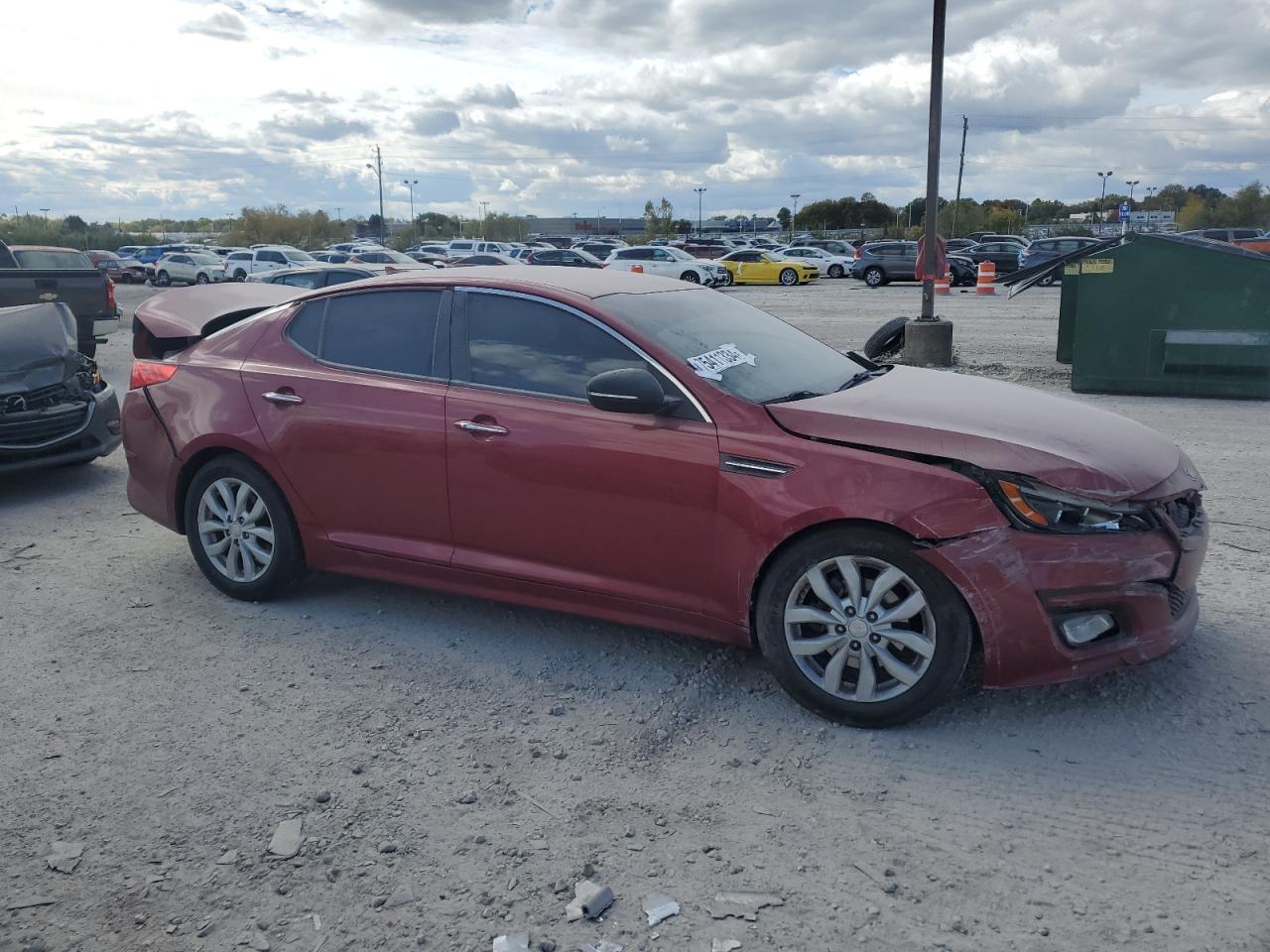 2015 KIA Optima VIN 5XXGN4A75FG436434 Copart auction photo, rear end / front end damage thumbnail 4