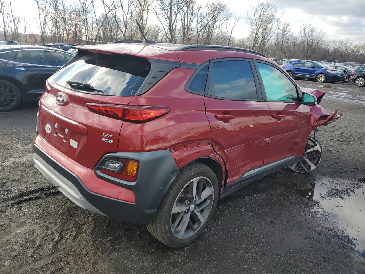 2018 Hyundai Kona VIN KM8K3CA5XJU066167 Copart auction photo, front end / side damage thumbnail 3