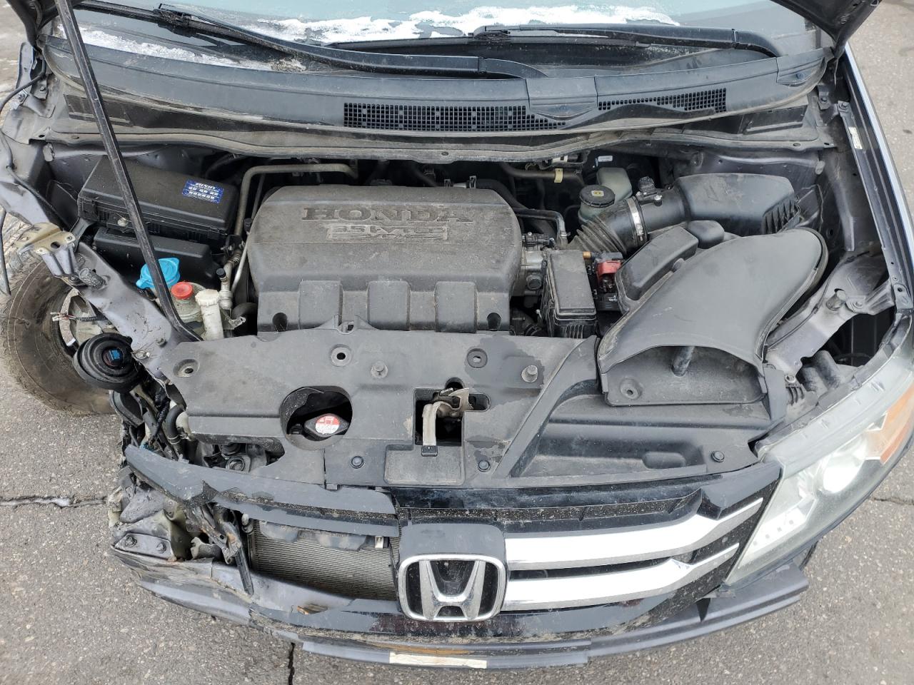 2015 Honda Odyssey VIN 5FNRL5H67FB048822 Copart auction photo, front end / side damage thumbnail 12