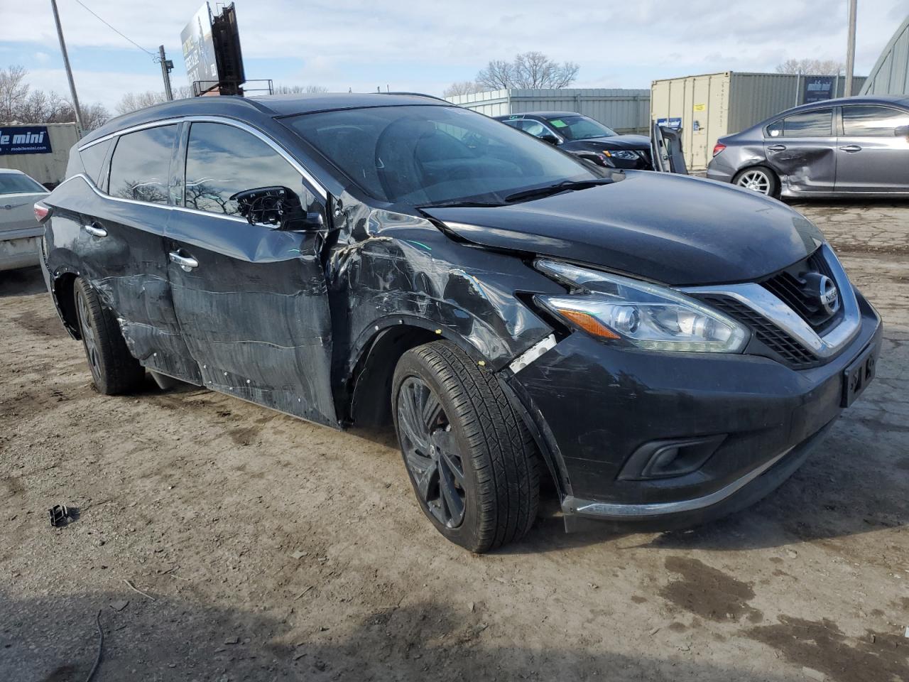 2017 Nissan Murano VIN 5N1AZ2MH4HN165548 Copart auction photo, side / front end damage thumbnail 4