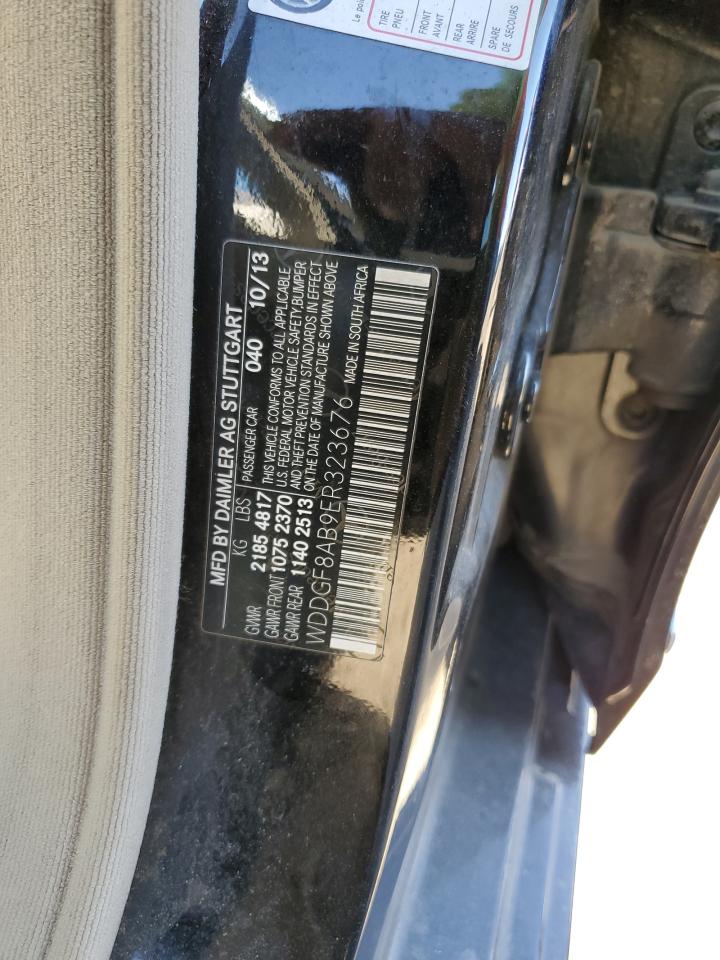 2014 Mercedes-Benz C-klasse VIN WDDGF8AB9ER323676 Copart auction photo, front end damage thumbnail 14