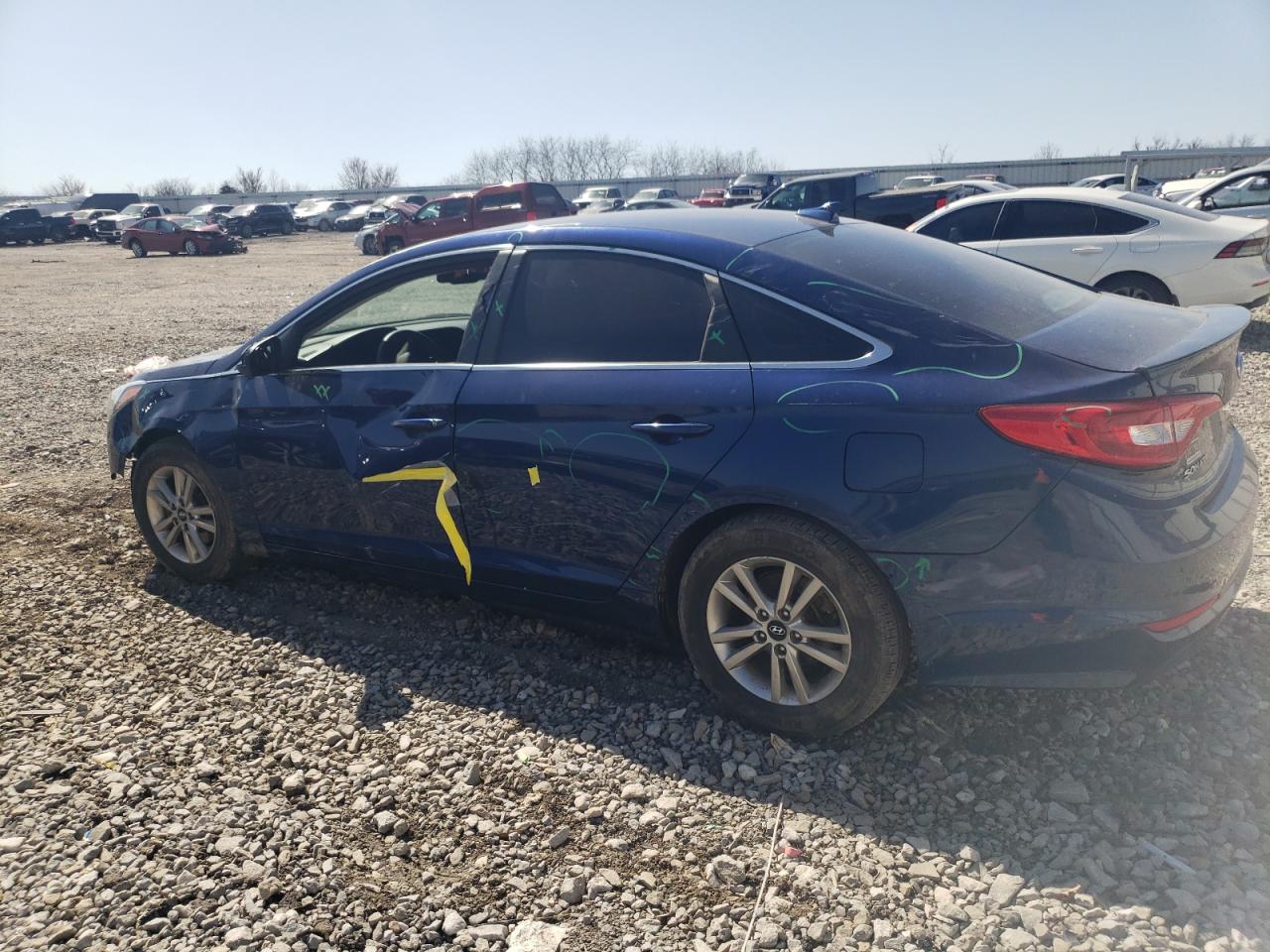 2017 Hyundai Sonata VIN 5NPE24AF7HH541412 Copart auction photo, front end / side damage thumbnail 2