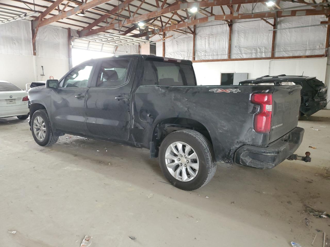 2022 Chevrolet Silverado VIN 1GCPYBEK1NZ127047 Copart auction photo, front end / rear end damage thumbnail 2