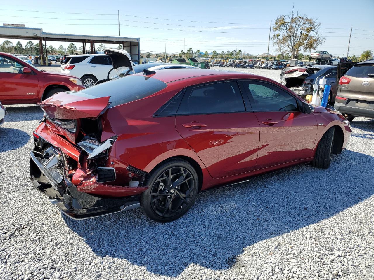 2024 Hyundai Elantra VIN KMHLR4DF8RU713366 Copart auction photo, rear end damage thumbnail 3