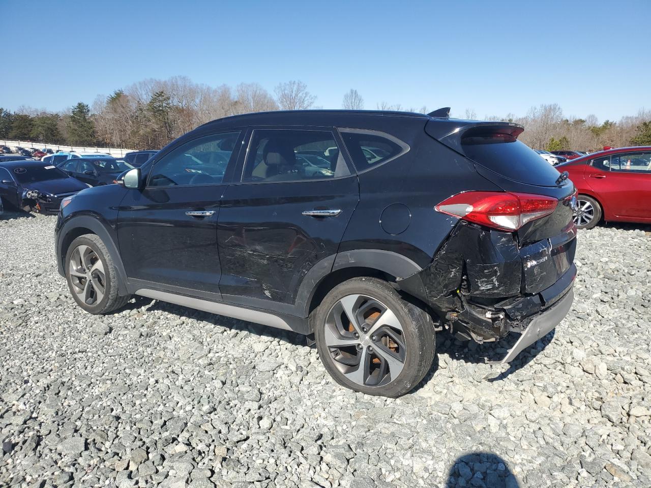 2018 Hyundai Tucson VIN KM8J3CA26JU649126 Copart auction photo, rear end / side damage thumbnail 2