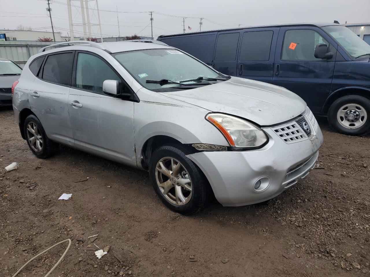 2008 Nissan Rogue VIN JN8AS58V08W411312 Copart auction photo, front end / all over damage thumbnail 4