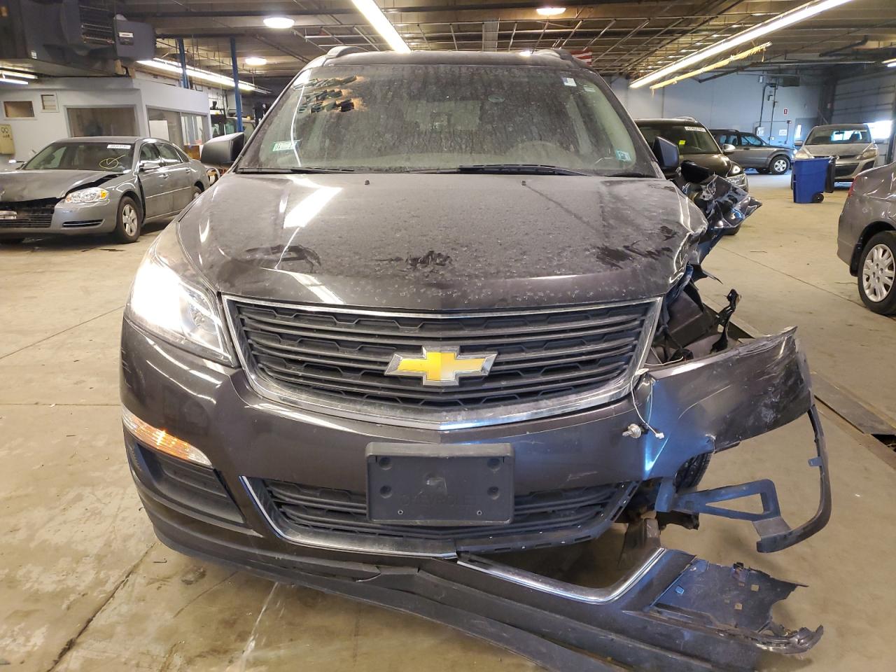 2014 Chevrolet Traverse VIN 1GNKVFED4EJ347171 Copart auction photo, front end / mechanical damage thumbnail 5