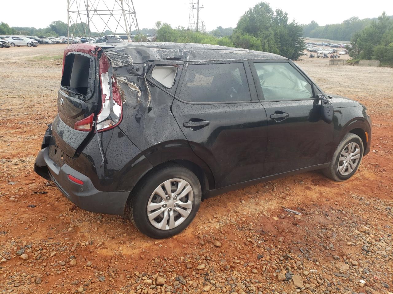 2020 KIA Soul VIN KNDJ23AU9L7053308 Copart auction photo, rollover damage thumbnail 3