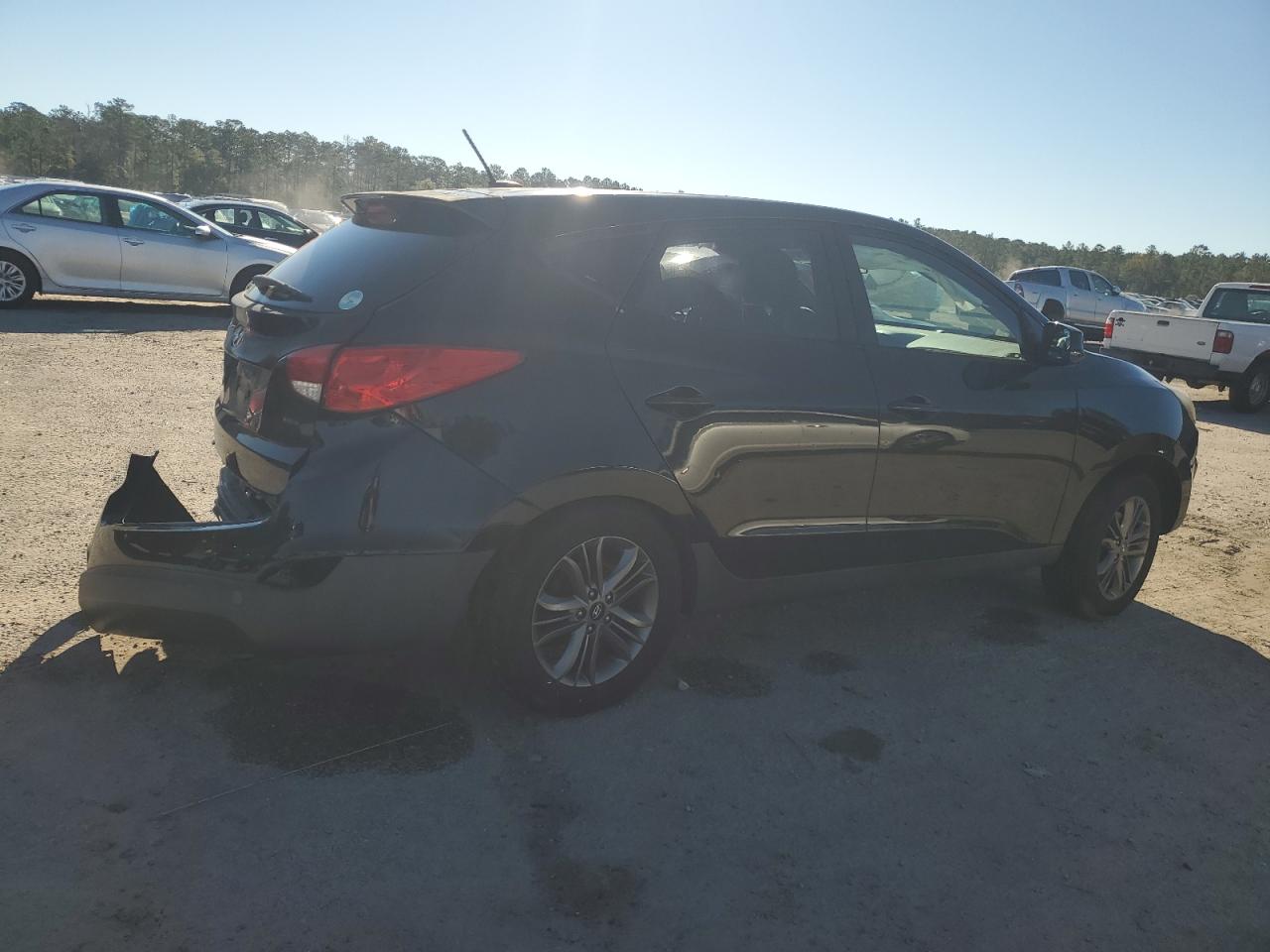 2014 Hyundai Tucson VIN KM8JT3AF6EU817906 Copart auction photo, biohazard/chemical / side damage thumbnail 3