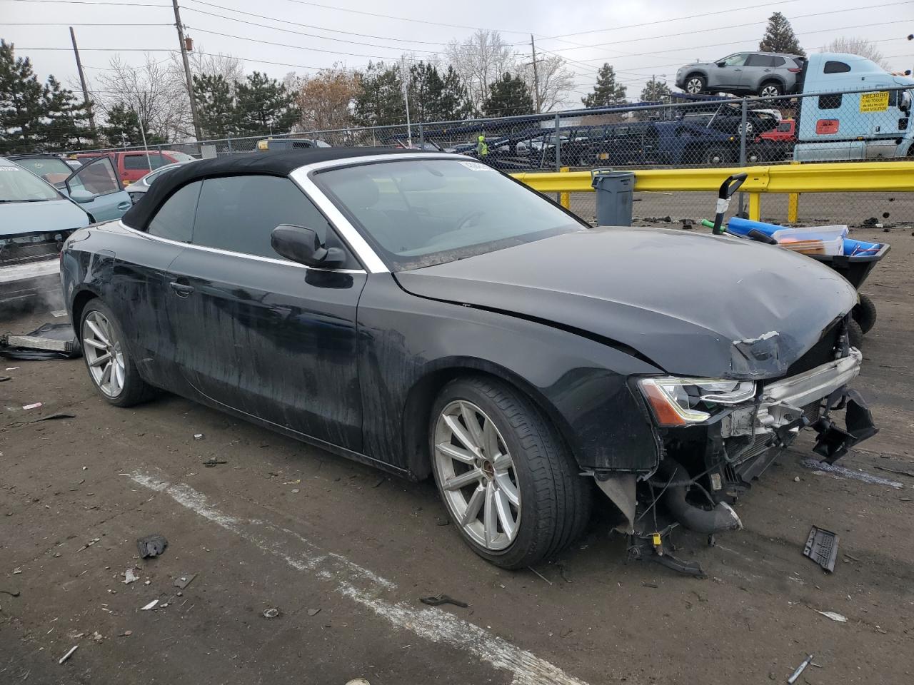 2015 Audi A5 VIN WAUCFAFHXFN008016 Copart auction photo, front end damage thumbnail 4