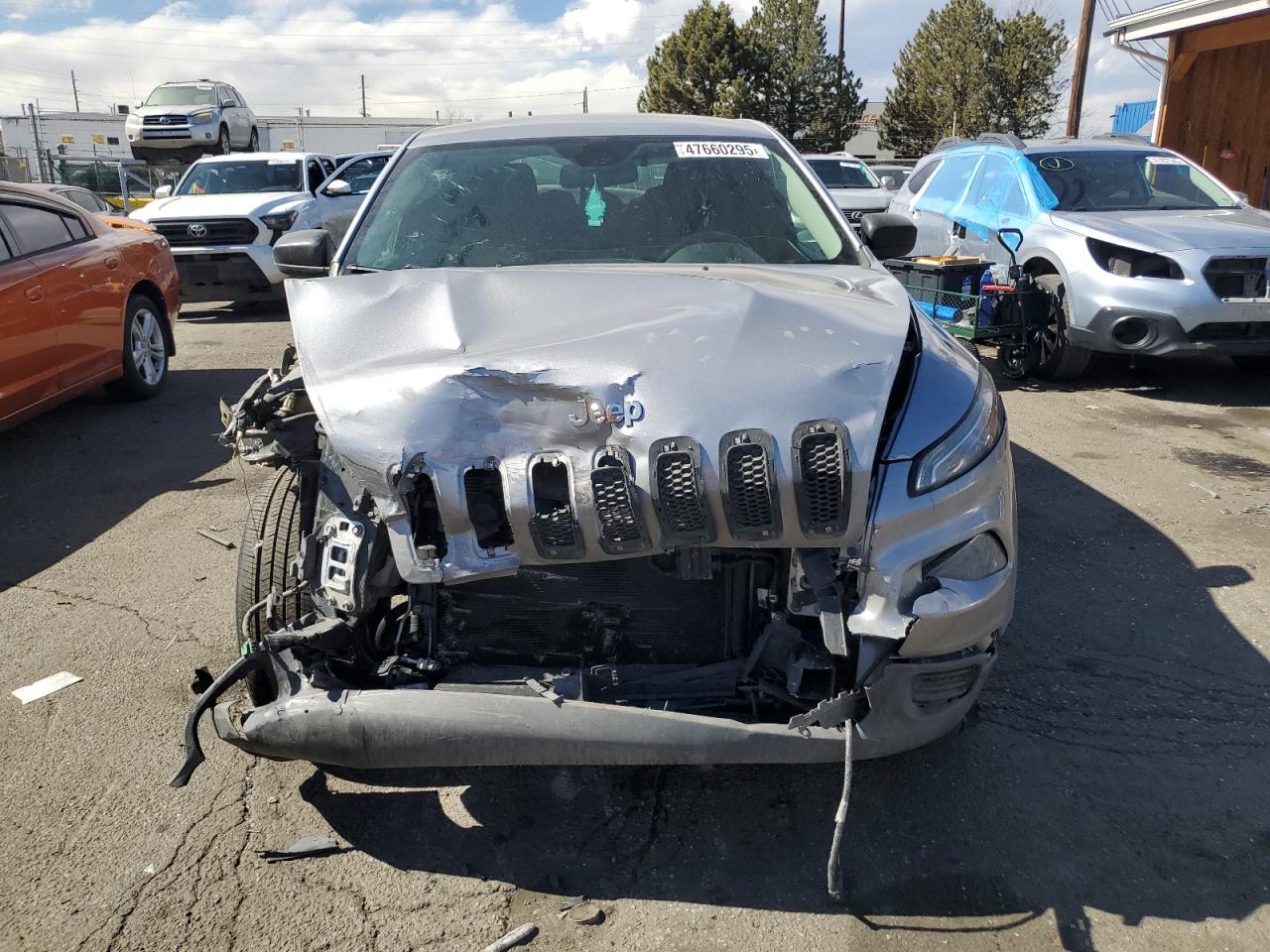 2014 Jeep Grand Cherokee VIN 1C4PJMAB3EW206419 Copart auction photo, front end damage thumbnail 5