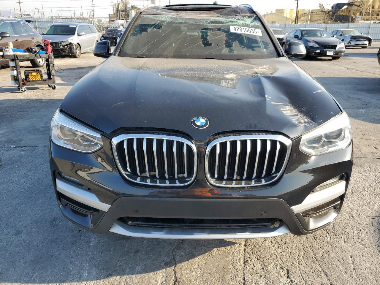 2020 BMW X3 VIN 5UXTY3C00LLU69612 Copart auction photo, water/flood / top/roof damage thumbnail 5