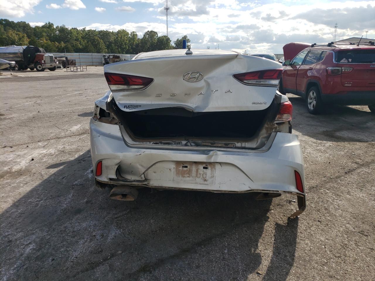 2018 Hyundai Sonata VIN 5NPE34AF3JH689432 Copart auction photo, rear end damage thumbnail 6
