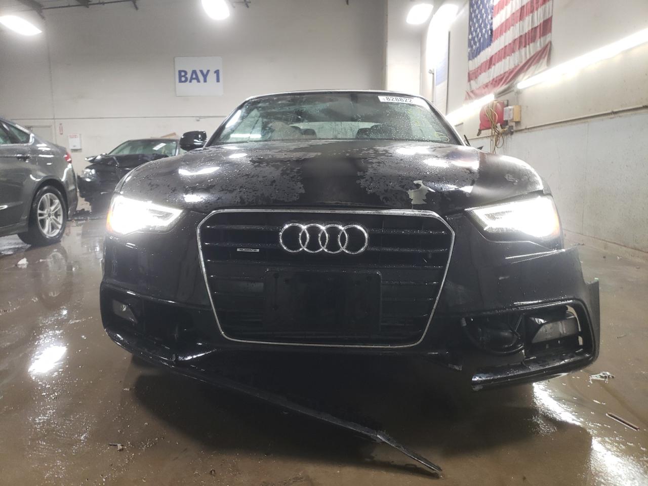 2015 Audi A5 VIN WAUMFAFH2FN008208 Copart auction photo, front end / side damage thumbnail 5
