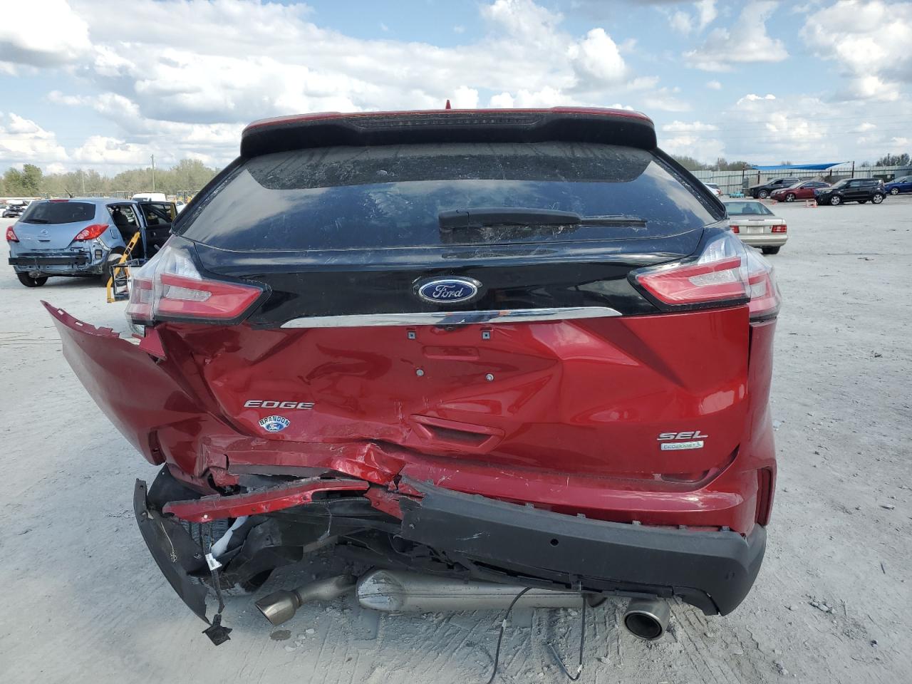 2020 Ford Edge VIN 2FMPK3J99LBA18292 Copart auction photo, rear end damage thumbnail 6