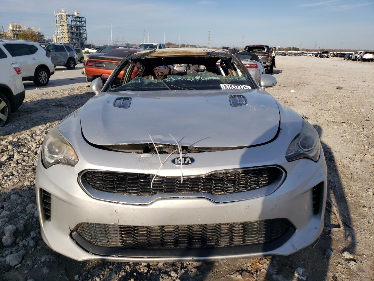 2018 KIA Stinger VIN KNAE15LA3J6036572 Copart auction photo, burn damage thumbnail 5