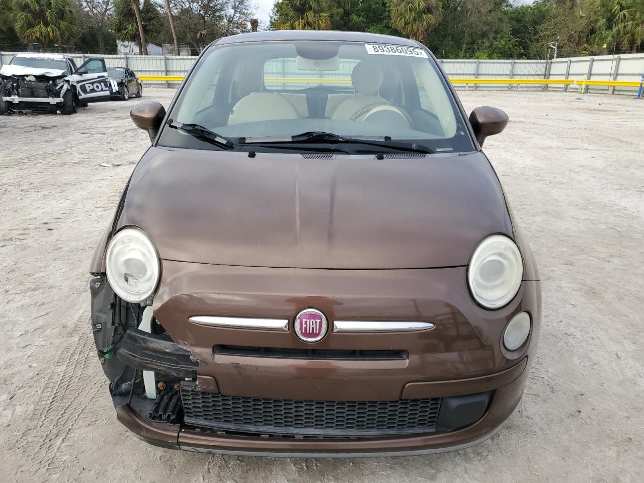 2013 Fiat 500 VIN 3C3CFFAR6DT739706 Copart auction photo, front end / minor dent/scratches damage thumbnail 5