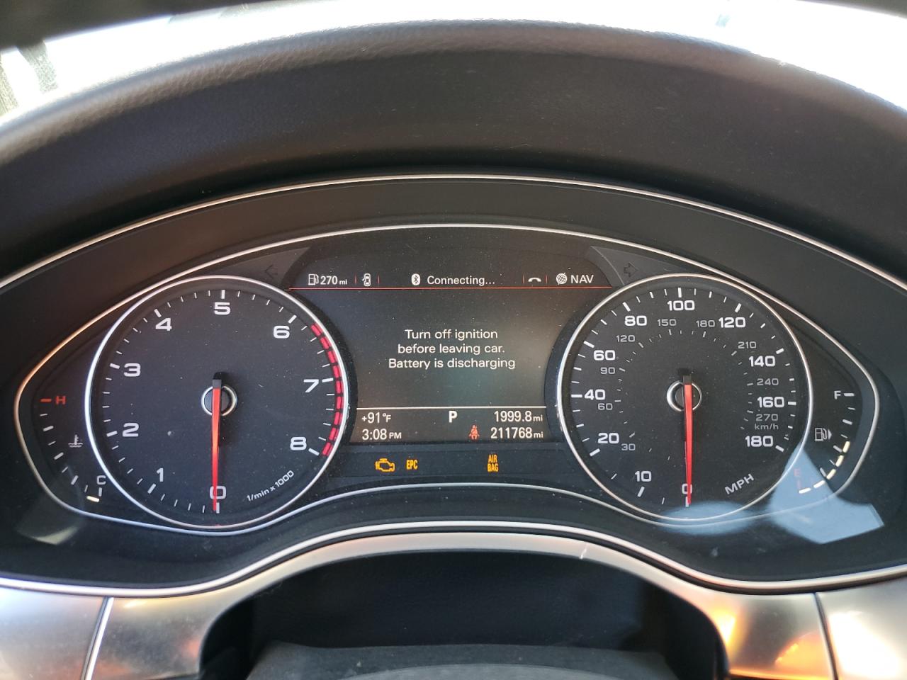 2014 Audi A6 VIN WAUGFAFC7EN030656 Copart auction photo, front end / mechanical damage thumbnail 9