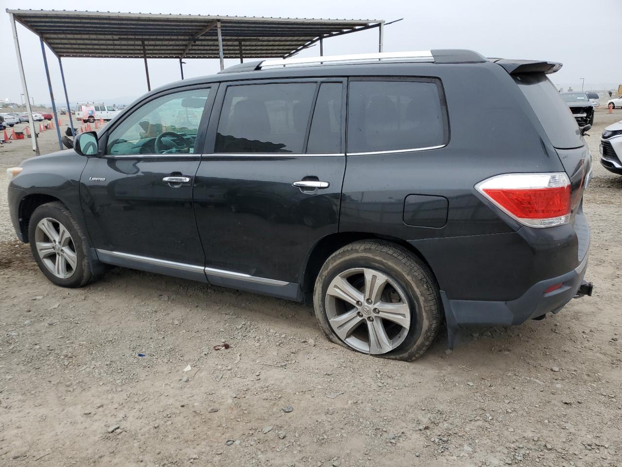 2012 Toyota Highlander VIN 5TDYK3EHXCS082267 Copart auction photo, side / rear end damage thumbnail 2