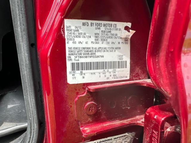 2015 Ford F350 VIN 1FT8W3BT5FED26799 Copart auction photo, normal wear / damage history damage thumbnail 10