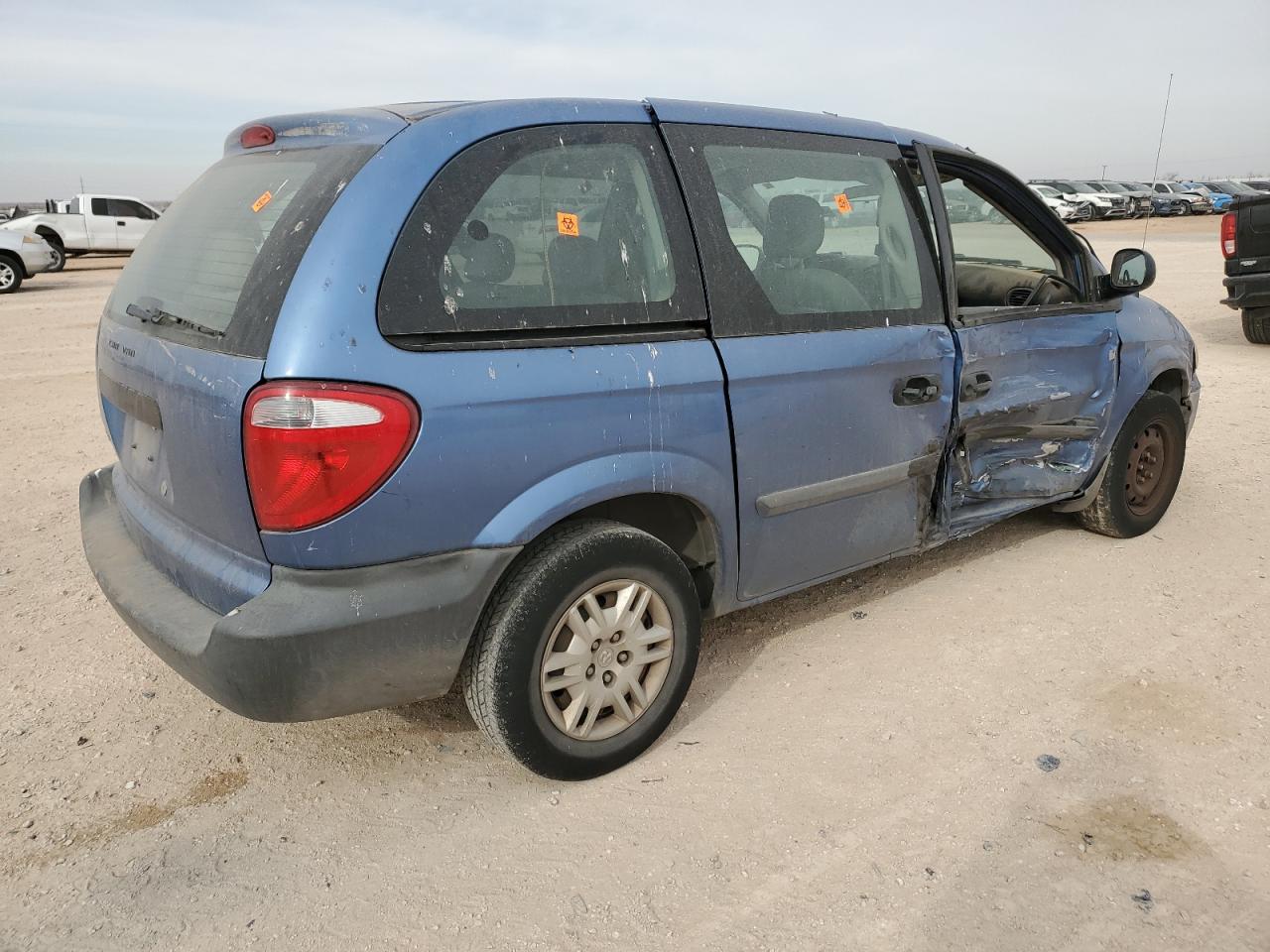 2007 Dodge Caravan VIN 1D4GP25B47B214801 Copart auction photo, side / rear end damage thumbnail 3