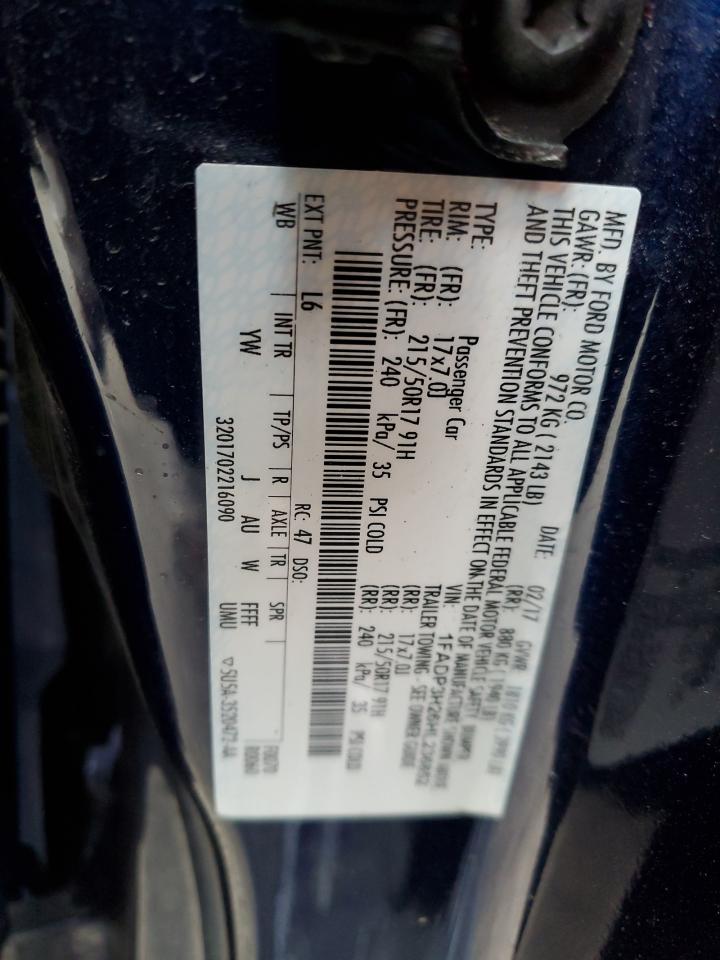2017 Ford Focus VIN 1FADP3H26HL236852 Copart auction photo, front end damage thumbnail 14