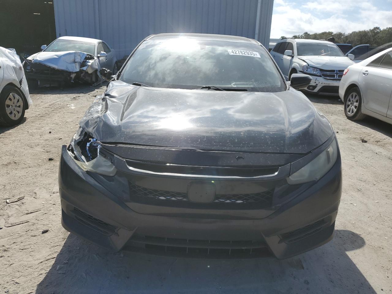 2016 Honda Civic VIN 19XFC2E52GE032399 Copart auction photo, front end / side damage thumbnail 5