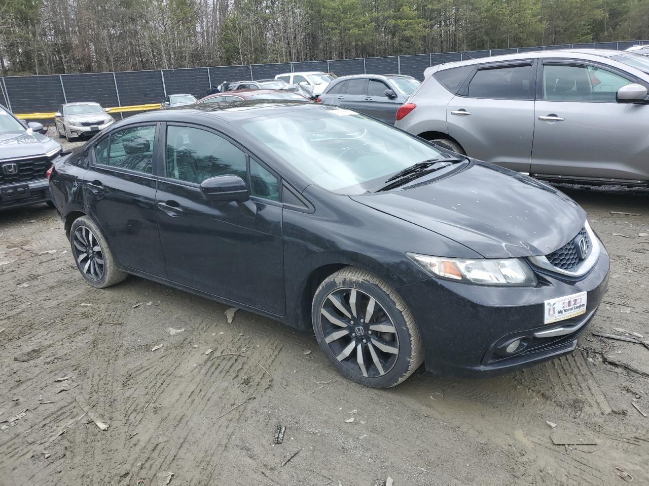2015 Honda Civic VIN 2HGFB2F97FH515377 Copart auction photo, rear end damage thumbnail 4