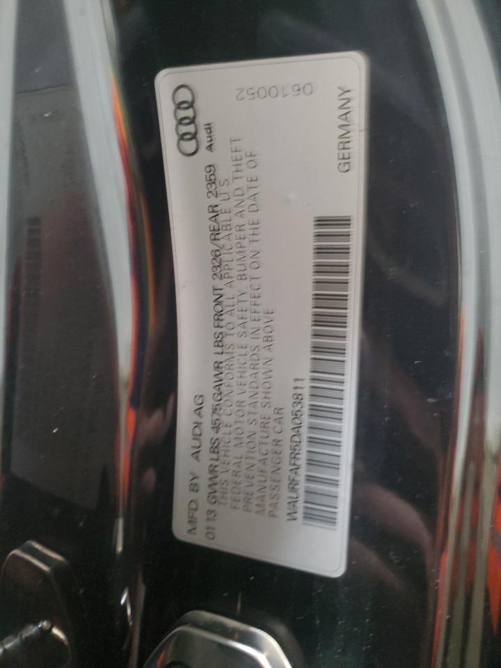 2013 Audi A5 VIN WAURFAFR5DA053811 Copart auction photo, undercarriage / front end damage thumbnail 13