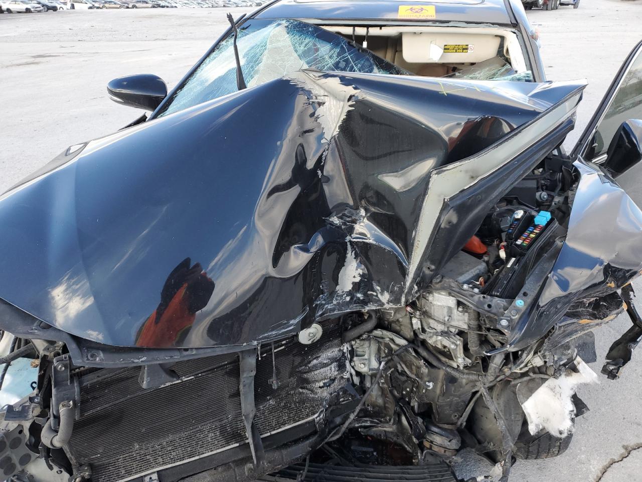 2013 Lexus ES VIN JTHBW1GG6D2014722 Copart auction photo, front end / side damage thumbnail 12