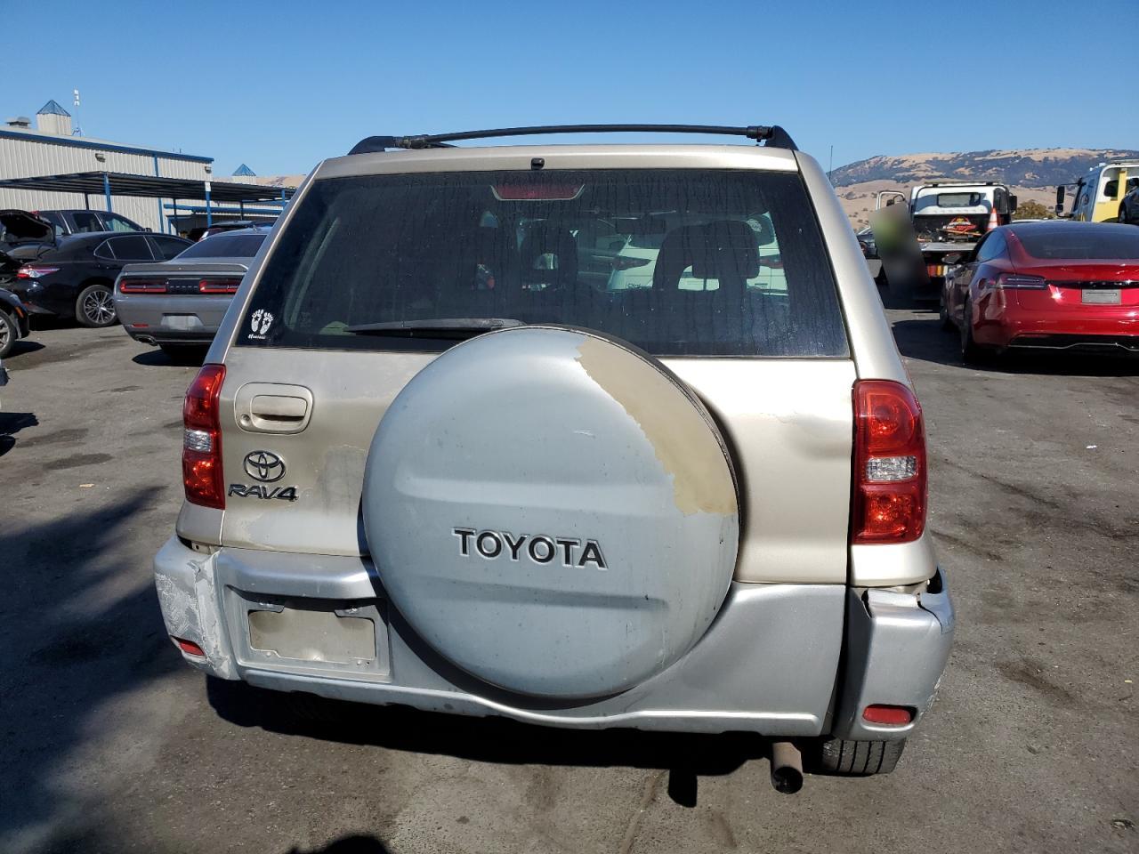 2004 Toyota RAV 4 VIN JTEGD20V040036833 Copart auction photo, rear end / side damage thumbnail 6