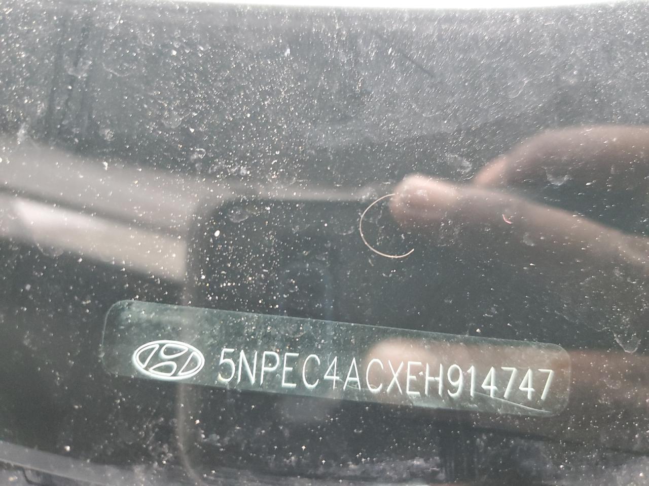 2014 Hyundai Sonata VIN 5NPEC4ACXEH914747 Copart auction photo, front end / side damage thumbnail 14