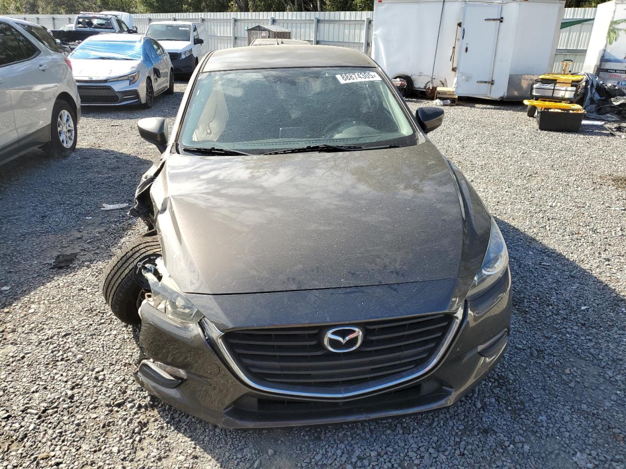 2017 Mazda 3 VIN JM1BN1K75H1100790 Copart auction photo, front end damage thumbnail 5