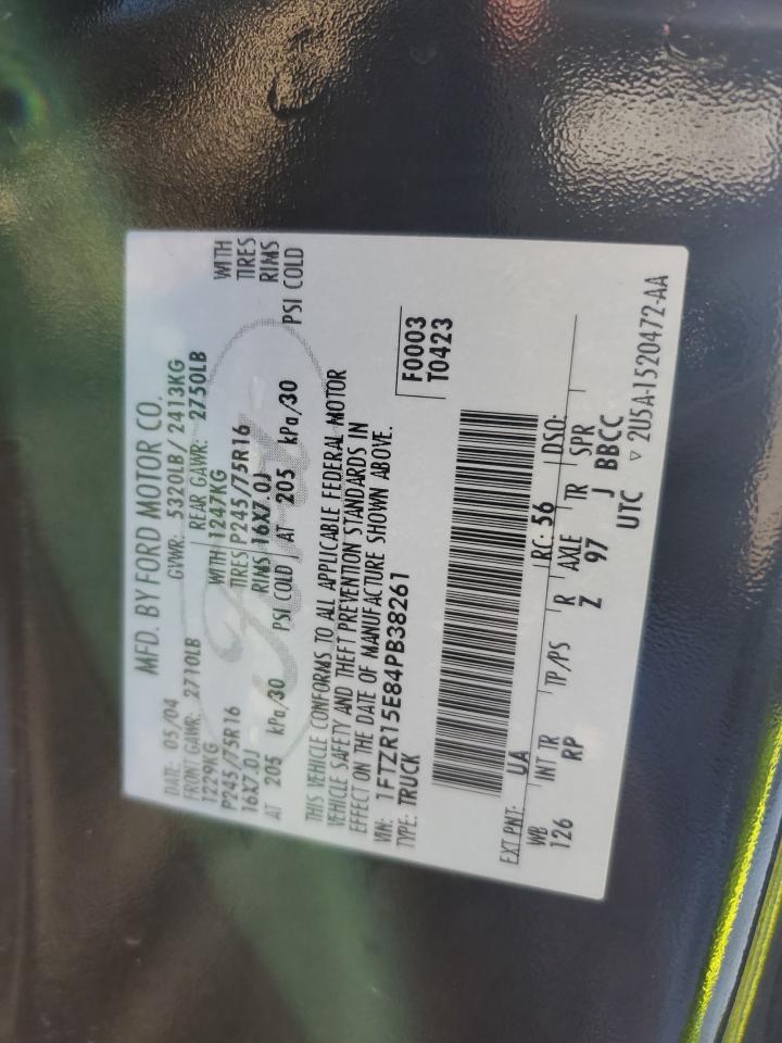 2004 Ford Ranger VIN 1FTZR15E84PB38261 Copart auction photo, front end damage thumbnail 12